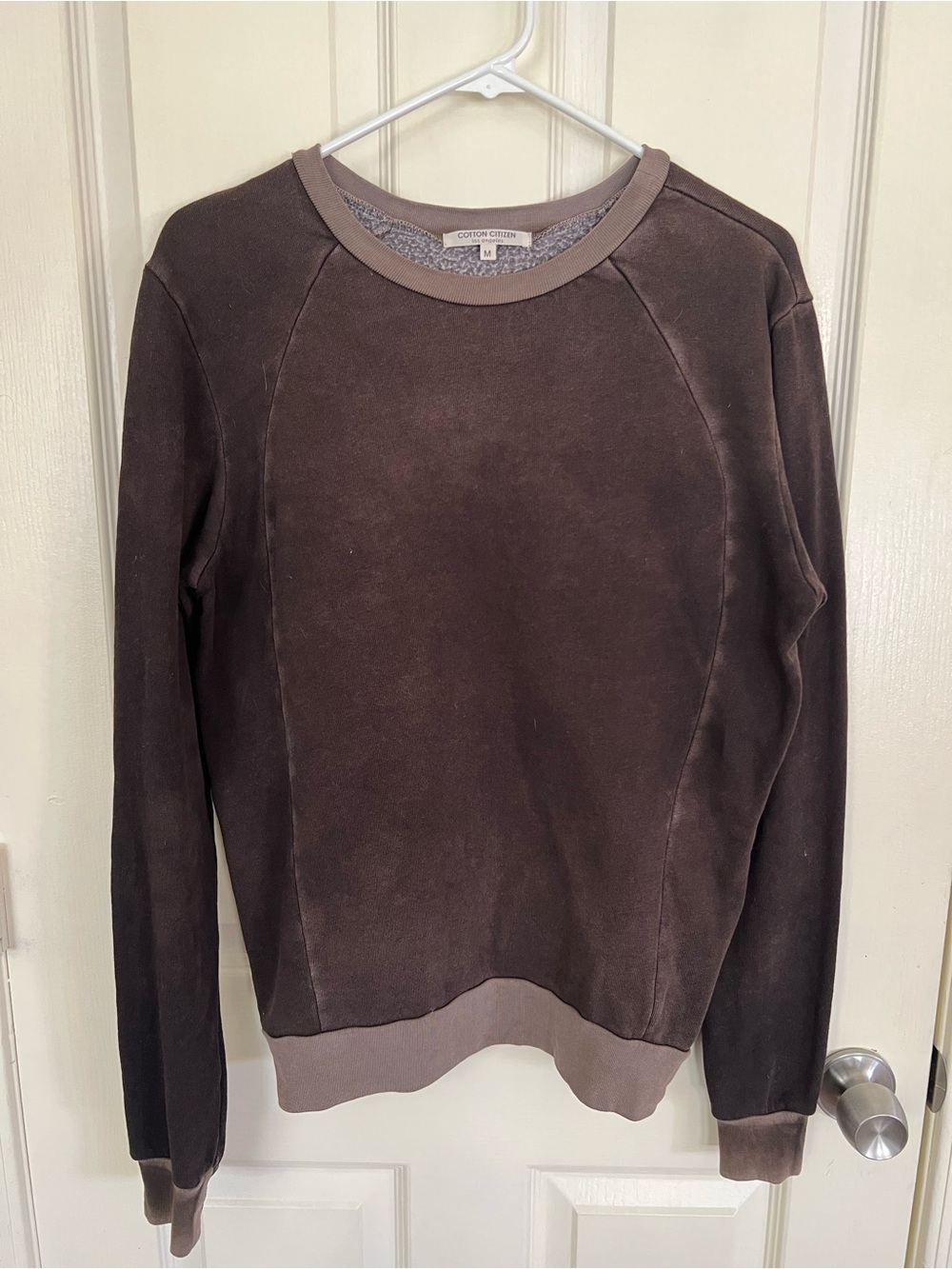 Cotton Citizen Los Angeles Brown Crewneck Sweatshirt Made in USA Size Medium